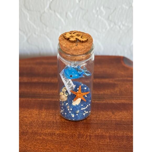 Taiwan Knickknacks Set, Star Sand Bottle & Blue Chinese Knot Good Luck Charm - Picture 5 of 9